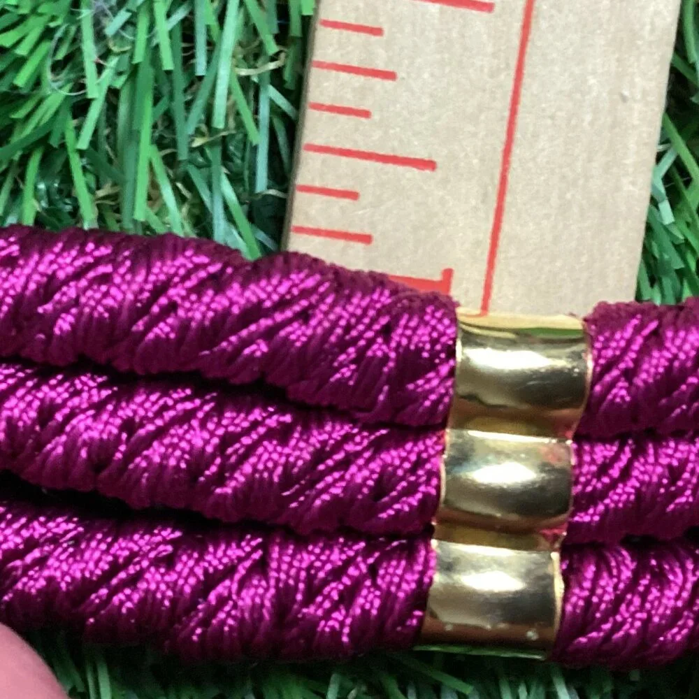 Vintage Gutos West Germany Purple Braided Rope & Rhinestone Belt S/M